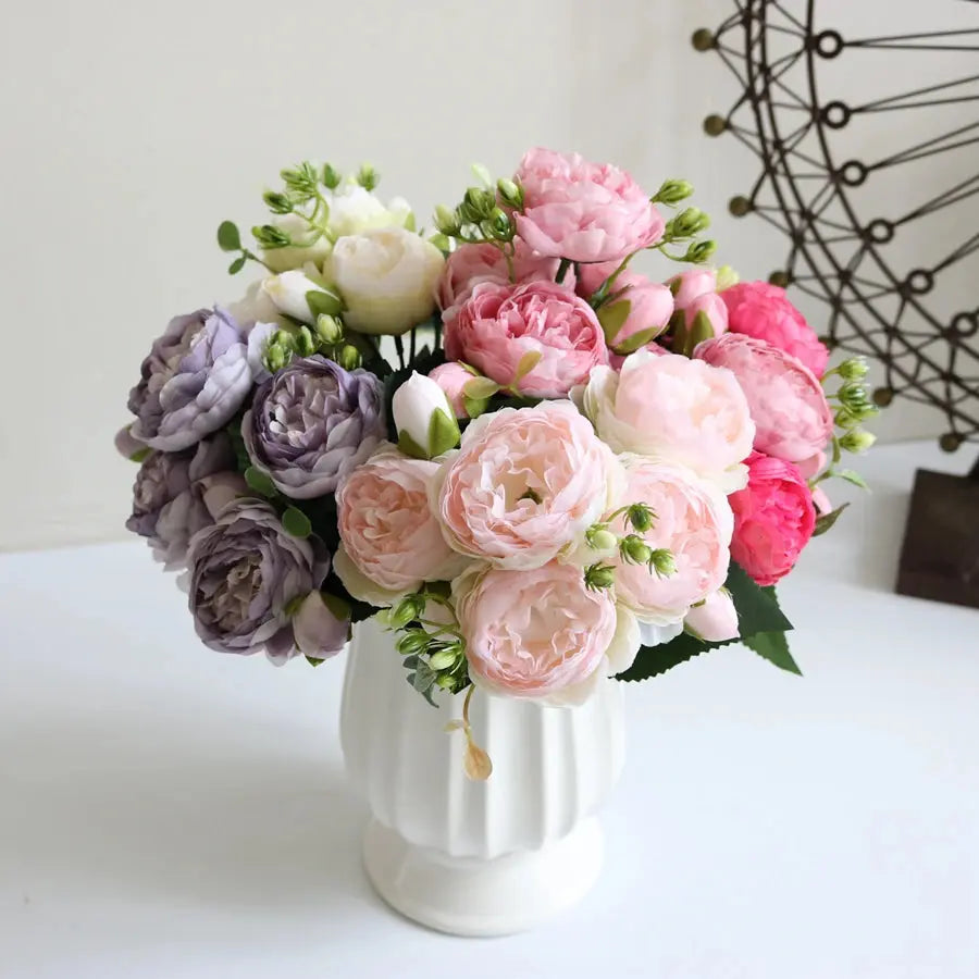 Artificial Peony Rose Bouquet Auraveia