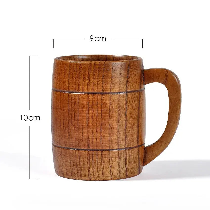 400ml Handmade Wooden Cup Chinese Style Primitive Drinking Cup Natural Tea Coffee Beer Drinkware Cup Travel Teaware Home Kitchen - Auraveia