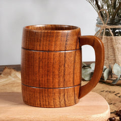 400ml Handmade Wooden Cup Chinese Style Primitive Drinking Cup Natural Tea Coffee Beer Drinkware Cup Travel Teaware Home Kitchen - Auraveia