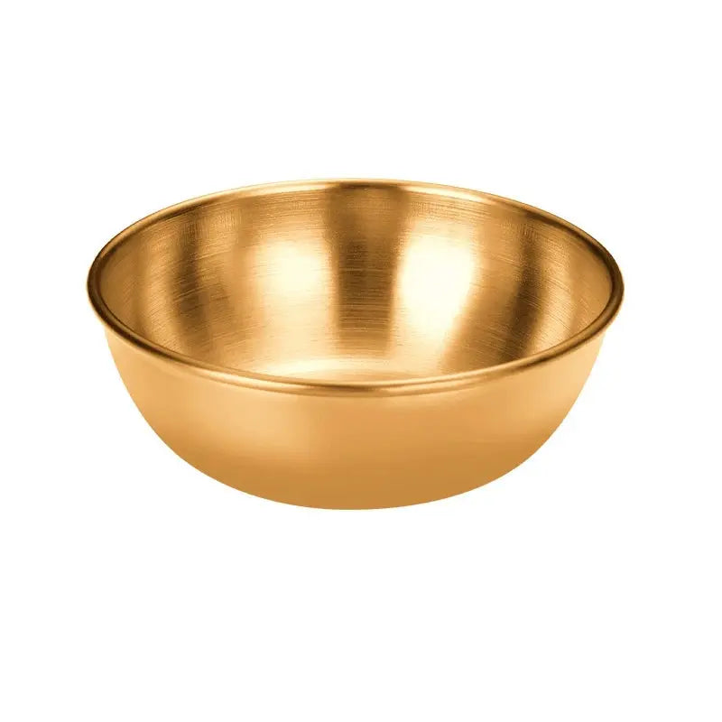 Stainless Steel Sauce Dish Golden Hot Pot Dipping Bowl Seasoning Bowel Vinegar Soy Saucer Container Japanese Kitchen Snack Tray Auraveia