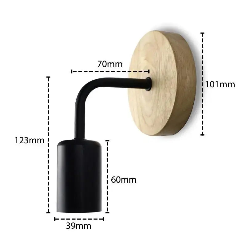 Retro Wood Wall Lamp E27 220V 110V Vintage Sconce Wall Light Fixture Bedside Retro Lamp Indoor Home Decor Bedroom Lights - Auraveia