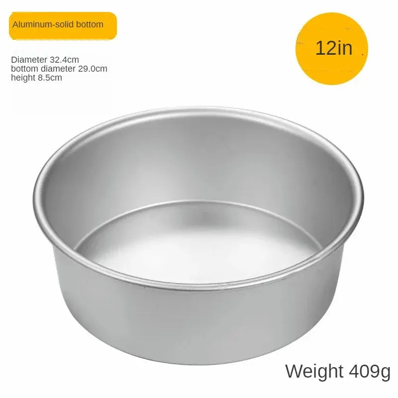 4-12 inch Aluminum Round Cake Bakeware solid bottom Chiffon Cake die for aluminum alloy Home baking cake mold pan cake tin - Auraveia