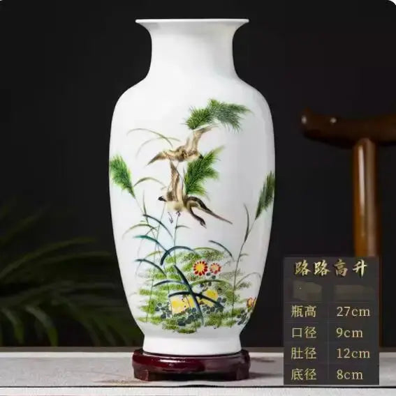 Jingdezhen Ceramic Vase Vintage Chinese Traditional Vases Home Decoration Animal Vase Fine Smooth Surface Furnishing Articles Auraveia