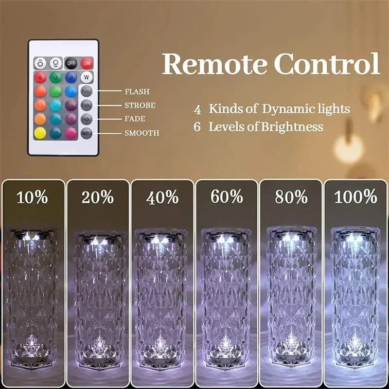 16 Colors Crystal LED Night Light Auraveia