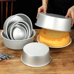 4-12 inch Aluminum Round Cake Bakeware solid bottom Chiffon Cake die for aluminum alloy Home baking cake mold pan cake tin - Auraveia