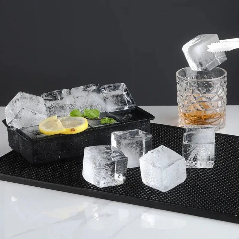 4/6/8/15 Grid Big Ice Tray Mold Giant Jumbo Large Food Grade Silicone Ice Cube Square Tray Mold DIY Ice Maker Ice Cube Tray - Auraveia