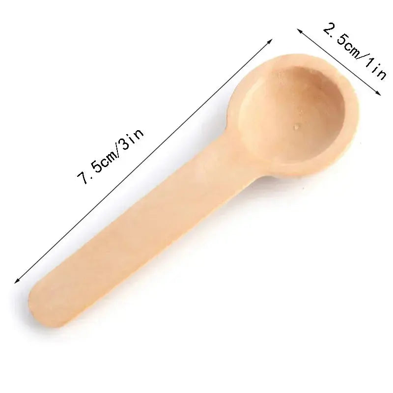 10Pcs Mini Wooden Spoons  Kitchen Seasoning Honey Coffee Kitchen Cooking Coffee Bean Salt Spice Jars Wooden Measuring Spoons - Auraveia