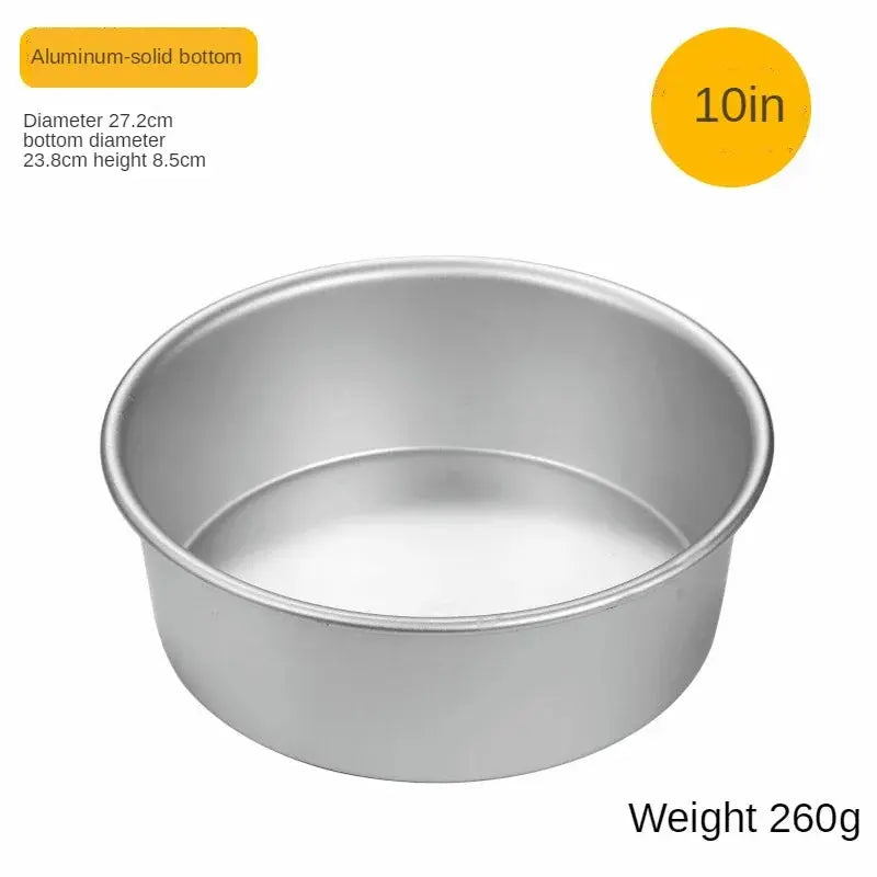 4-12 inch Aluminum Round Cake Bakeware solid bottom Chiffon Cake die for aluminum alloy Home baking cake mold pan cake tin - Auraveia