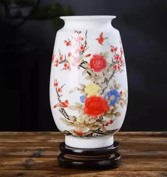 Jingdezhen Ceramic Vase Vintage Chinese Traditional Vases Home Decoration Animal Vase Fine Smooth Surface Furnishing Articles Auraveia