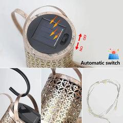 LED Solar Watering Can Light Hanging Kettle Lantern Light Outdoor Waterproof Villa Path Lawn Yard Garden Decoration Lamp Auraveia