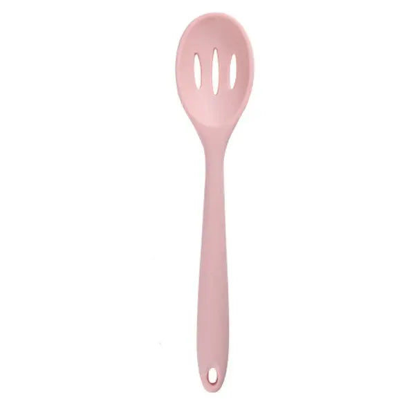 Long Handle Silicone Ladle Soup Spoon Colander Ramen Noodles Tablespoons Scoop Rice Salad Stirring Spoons Kitchen Teaspoons - Auraveia