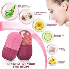 Ice Face Roller Ice Cube Beauty Massage Silicone Ice Mold For Eye Puffiness Ice Facial Roller Shrink Pores - Auraveia