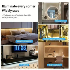 LED COB Light Strip Touch Dimmer Flexible Diode Tape 5V USB Linear Indoor Lighting Lamp Room DIY TV Mirror Backlight Wall Decor Auraveia