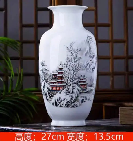 Jingdezhen Ceramic Vase Vintage Chinese Traditional Vases Home Decoration Animal Vase Fine Smooth Surface Furnishing Articles Auraveia