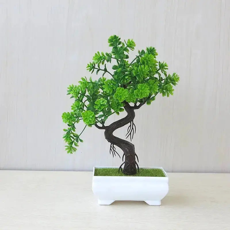 Artificial Plants Bonsai Small Tree Pot Fake Plant Flowers Potted Ornaments For Home Wedding Festival Decoration Accessories - Auraveia