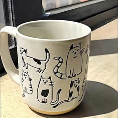 Hand Painted Kawaii Ceramic Mug Auraveia