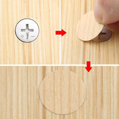 1sheet PVC Furniture Wardrobe Self-adhesive Decorative Films Screw Cover Caps Stickers Wood Craft Desktop Cabinet Ornament - Auraveia