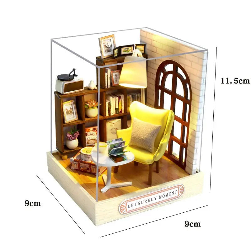 Magic Wooden Doll House Mini Kit DIY Handmade Assembly Model Building Room Bedroom Decoration 3D Puzzle Girl Toy Birthday Gifts - Auraveia