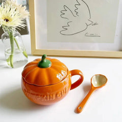 Pumpkin Ceramic Thermos Cup Auraveia