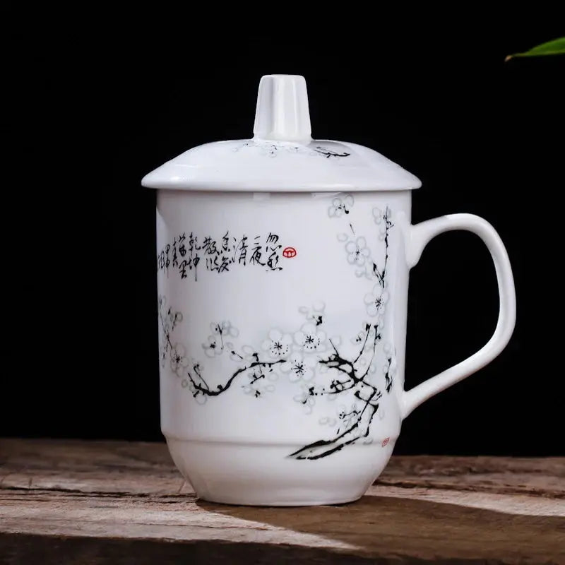 Chinese style Ceramic Cup,Personality Retro Milk Juice Lemon Mug Coffee Tea Cup Home Office Drinkware Unique Gift - Auraveia