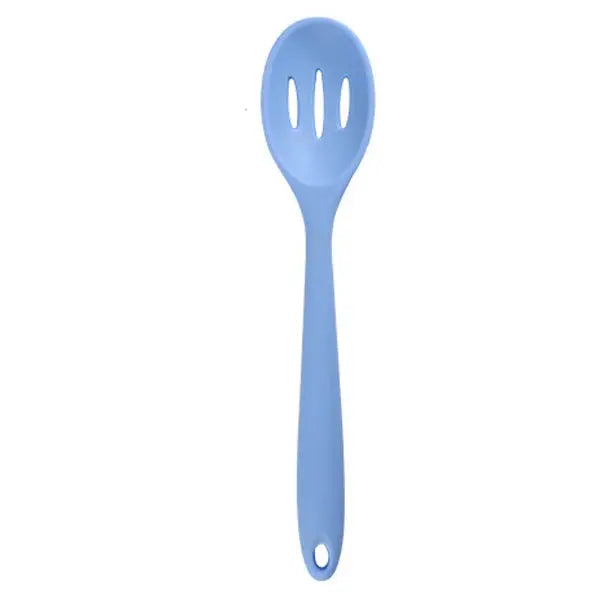 Long Handle Silicone Ladle Soup Spoon Colander Ramen Noodles Tablespoons Scoop Rice Salad Stirring Spoons Kitchen Teaspoons - Auraveia