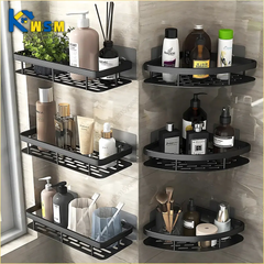 Bathroom Shelf Kitchen Storage Organizer Aluminum Alloy Shampoo Rack Shower Shelf Bathroom Accessories No Drill Shelf - Auraveia