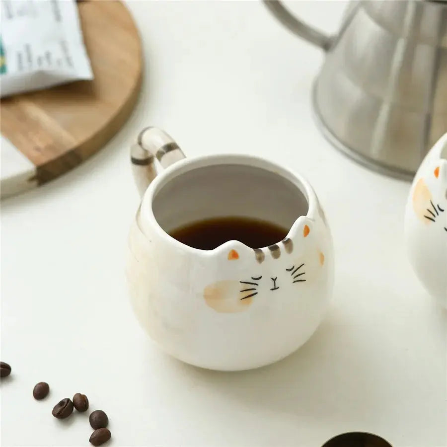 Cute Cat Ceramic Mug Auraveia