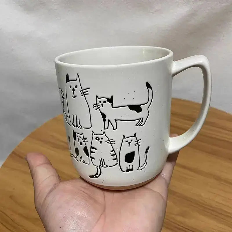 Hand Painted Kawaii Ceramic Mug Auraveia