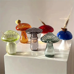 Colorful Mushroom Glass Vase Auraveia