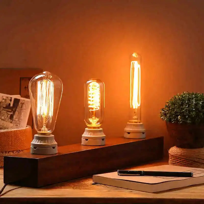 Retro Edison Bulb Lamps E27 40W 220V 110V Bedroom Industrial Loft Vintage Light Bulb For Home Decor T45 A19 ST64 G80 G95 Lamp - Auraveia