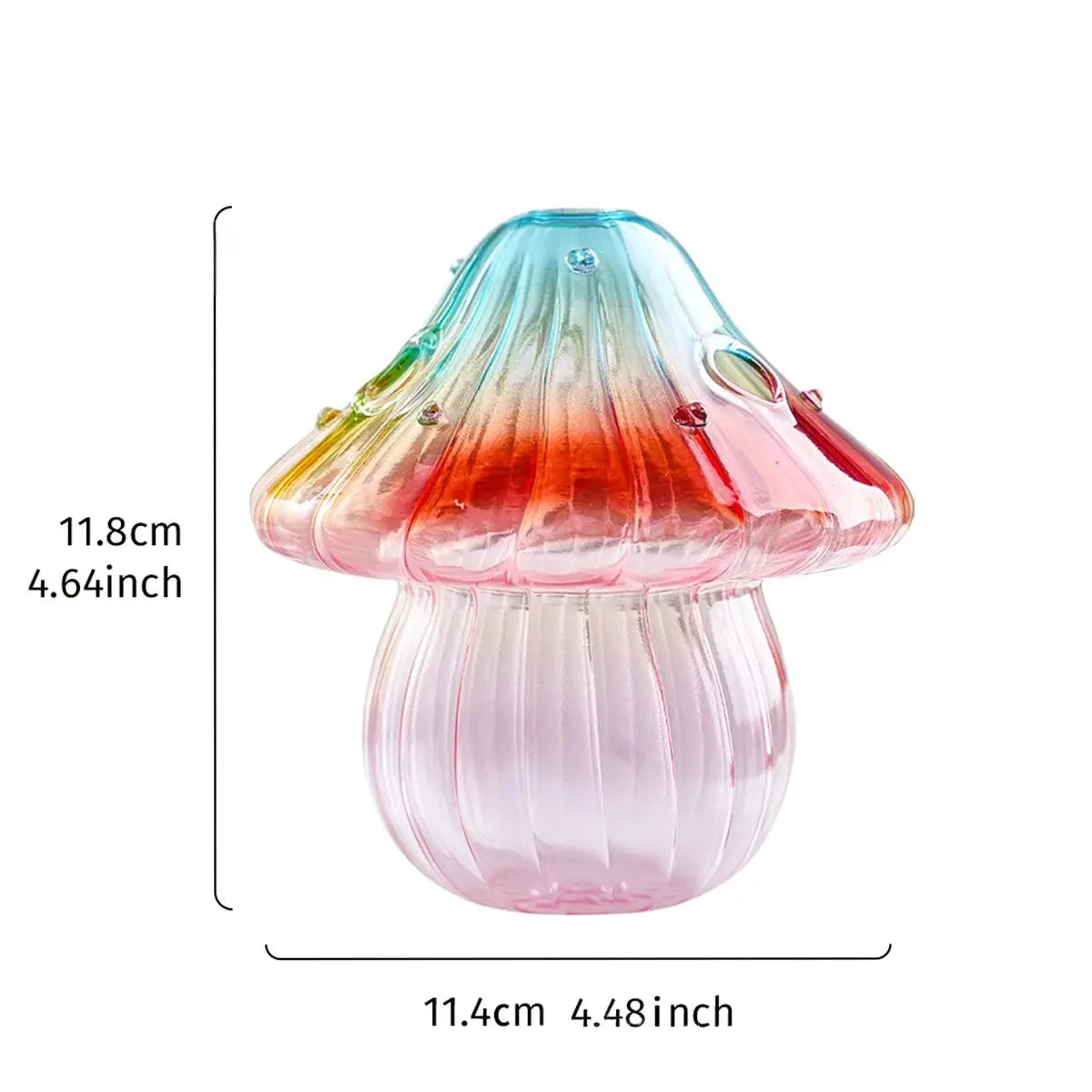 Colorful Mushroom Glass Vase Auraveia