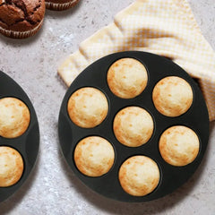 7 Even Cake Cups Air Fryer Accessories Round Muffin Cup Mold Microwave Oven Baking Mold Baking Bakeware Mat Baking Tray Cake Pan - Auraveia