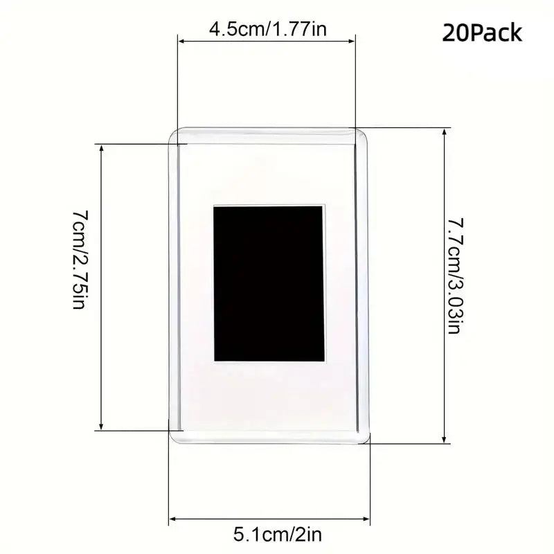 12/20/40Pcs Blank Photo Frame, Insert Fridge Magnets, Mini Magnetic Refrigerator Photo Picture Frames, 2x3.03 In - Auraveia