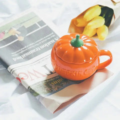 Pumpkin Ceramic Thermos Cup Auraveia