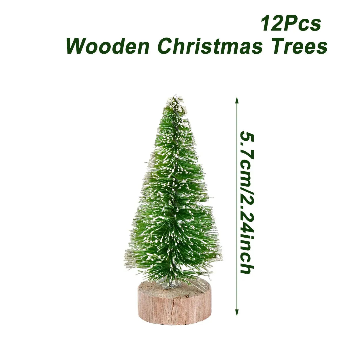 Artificial Mini Wooden Christmas Tree Blue Green White Gold Tower Pine Small Sisal Christmas Tree Tabletop Ornament Decor - Auraveia