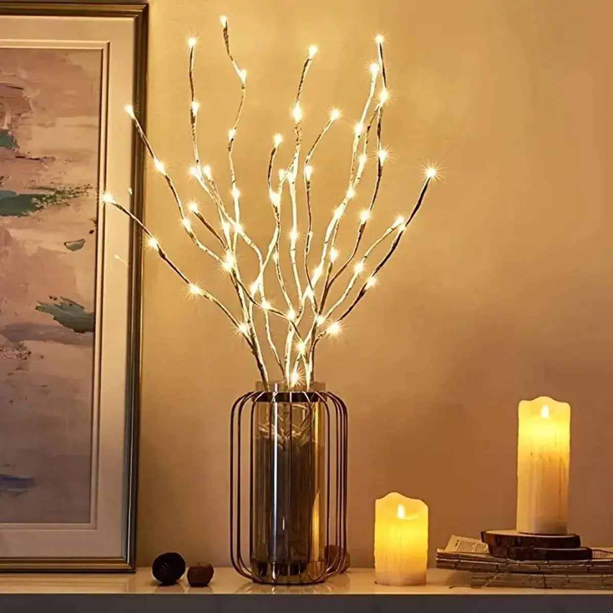 White Birch Branch LED Lights Auraveia