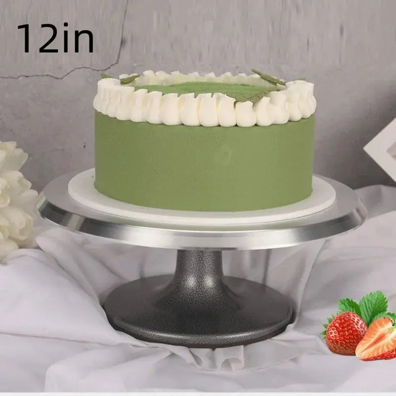 Cake Turntable Cake Decorating Table Household Baking Tools DIY Decorating Turntable 10 Inch/12 Inch Aluminum Alloy Auraveia