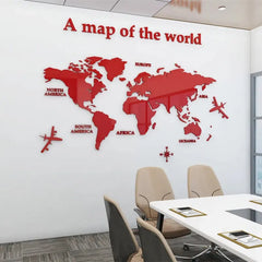 3D Acrylic World Map WallPaper Auraveia