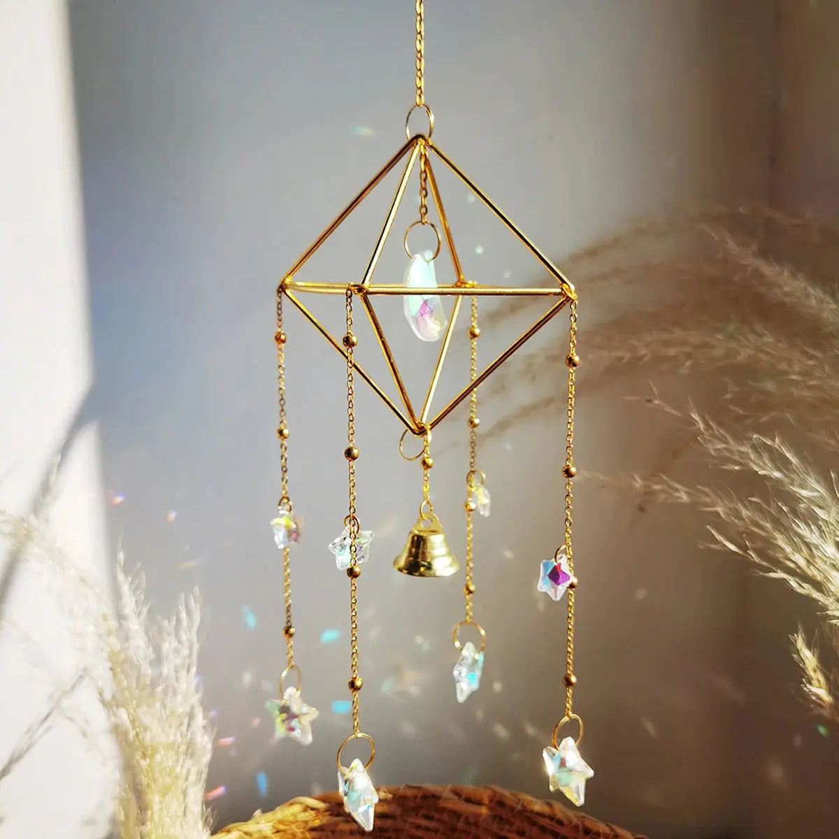 Rainbow Star Moon Wind Chimes Auraveia