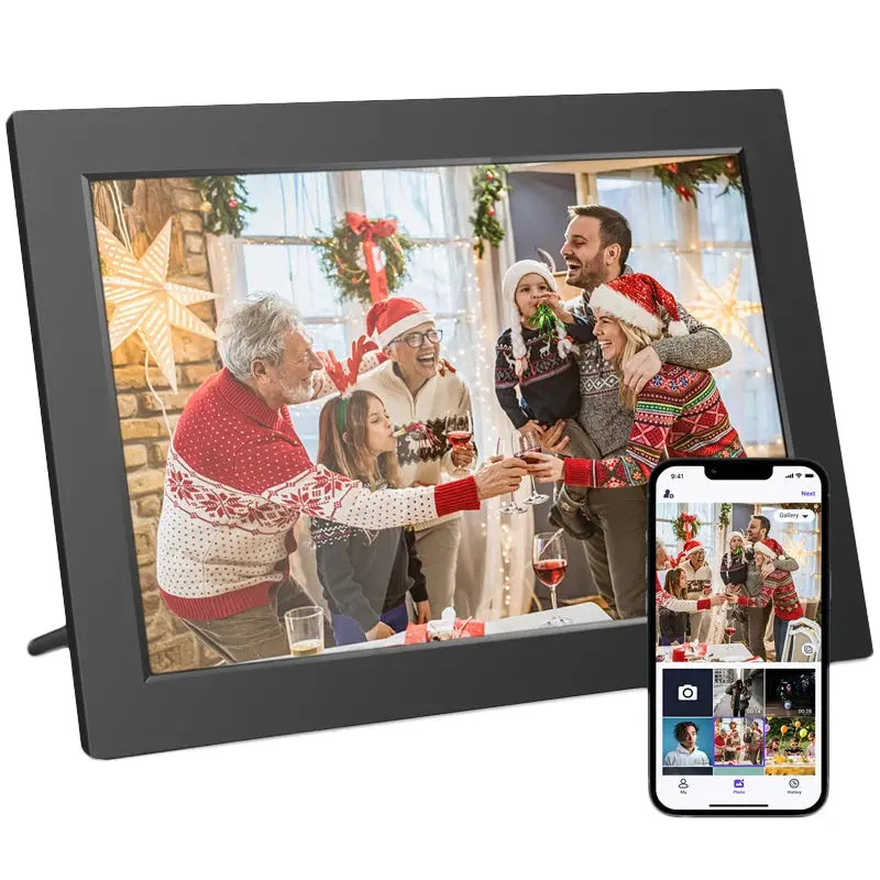 WiFi Digital Photo Frame 10.1 Inch 32GB Smart Digital Picture Frame with 1280x800 IPS HD Touch Screen Digital Frame Gift Auraveia