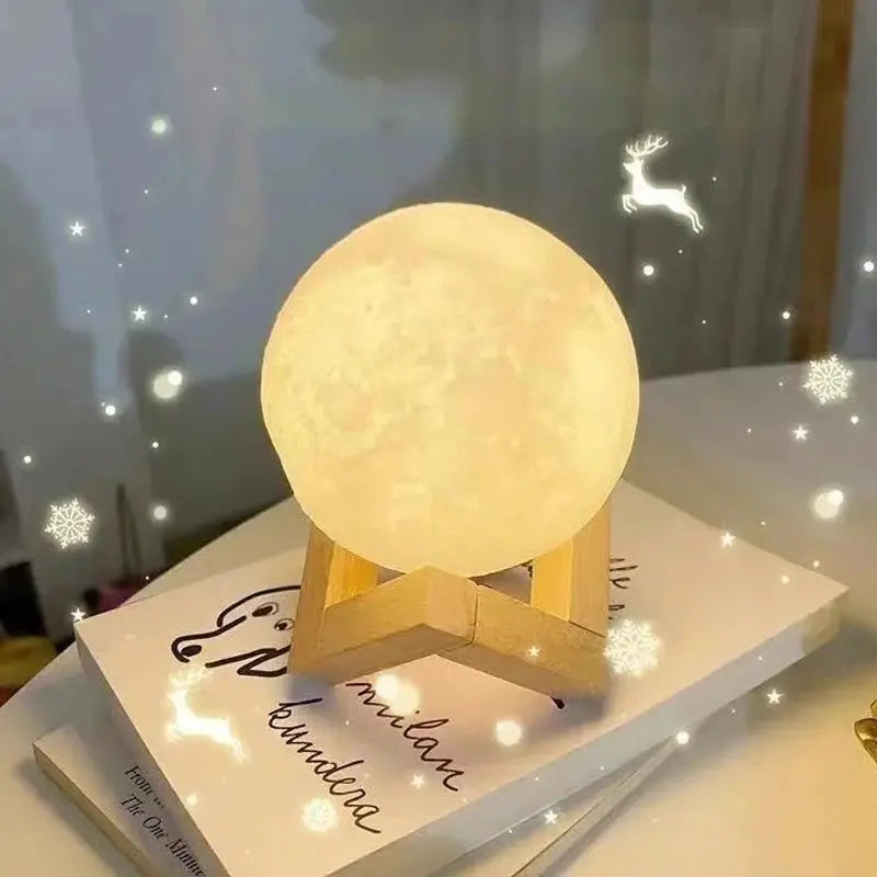 Moon Night Light Planet Lights Home Decorations Desktop Decorative Ornaments Illuminated Night Lights 8cm - Auraveia