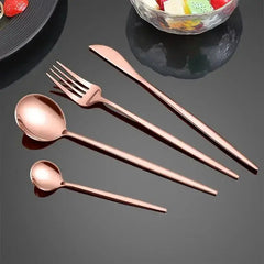 Golden Stainless Steel Cutlery Set Auraveia