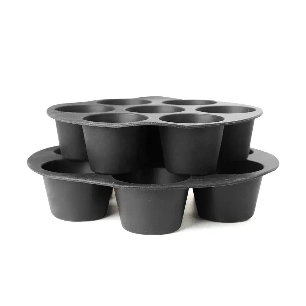 7 Even Cake Cups Air Fryer Accessories Round Muffin Cup Mold Microwave Oven Baking Mold Baking Bakeware Mat Baking Tray Cake Pan - Auraveia