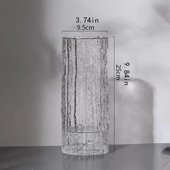 25cm Transparent Glass Flower Vase Auraveia