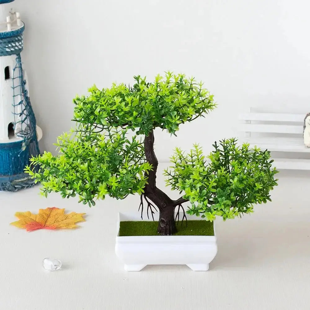 Artificial Plants Bonsai Small Tree Pot Fake Plant Flowers Potted Ornaments For Home Wedding Festival Decoration Accessories - Auraveia