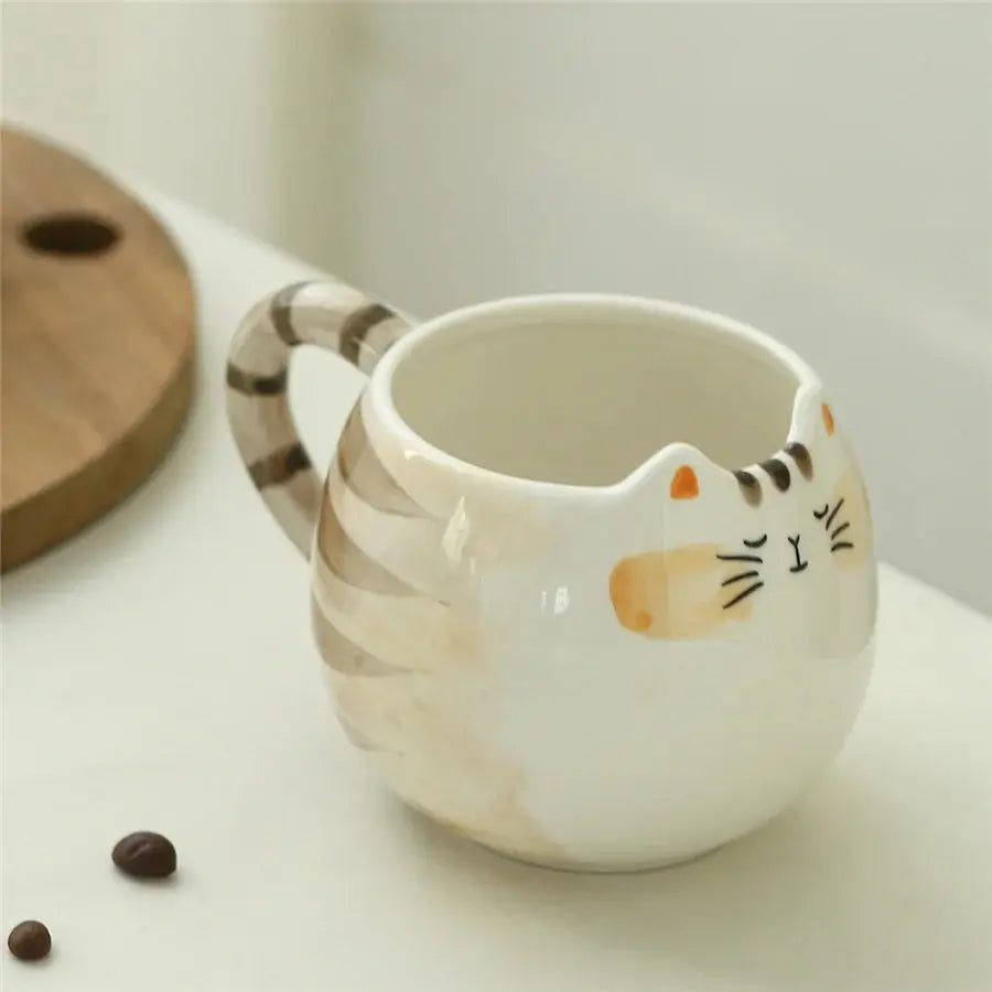 Cute Cat Ceramic Mug Auraveia