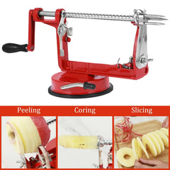 3 In 1 Fruit Peeler Machine Hand Crank Fruit Slicer Corer Apple Skin Cutter Peeling Tool Sharp Fruit Peel Remover Kitchen Gadget - Auraveia