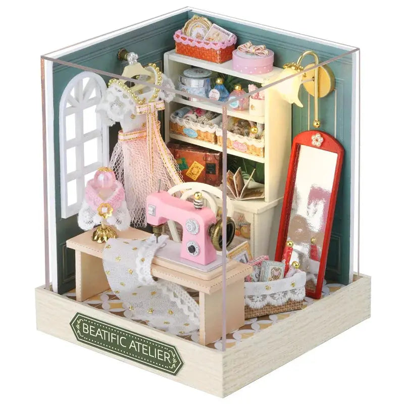 Magic Wooden Doll House Mini Kit DIY Handmade Assembly Model Building Room Bedroom Decoration 3D Puzzle Girl Toy Birthday Gifts - Auraveia