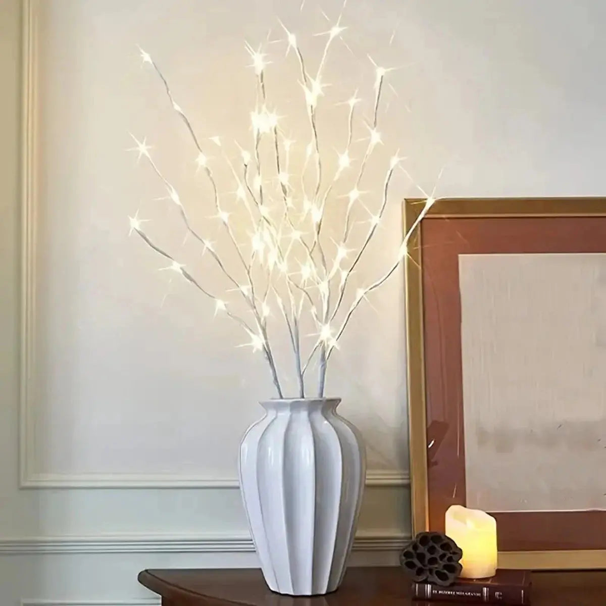 White Birch Branch LED Lights Auraveia