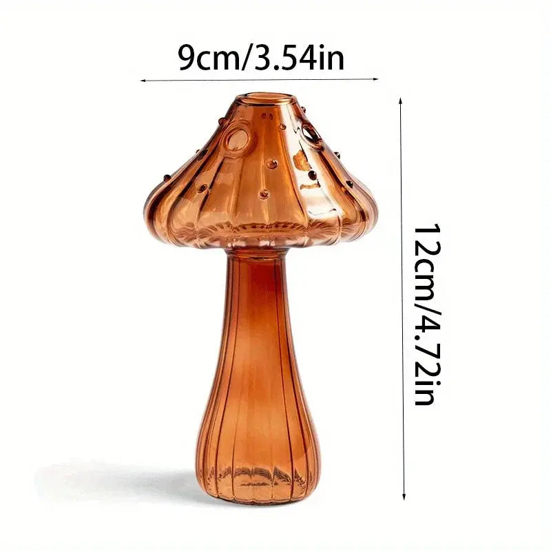 Colorful Mushroom Glass Vase Auraveia